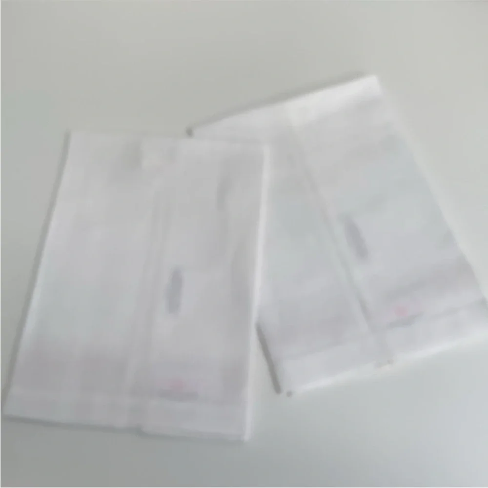 Haute Home Linens White Linen Gold Beige Embroidered Guest Towel Set